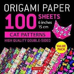 Origami Paper, 100 Cat Pattern Sheets