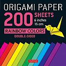 Origami Paper, 200 Rainbow Sheets