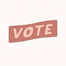 Vote Sticker - Rose