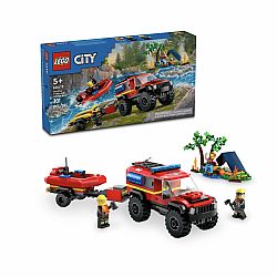 60412 4x4 Fire Truck with Rescue Boat - LEGO City