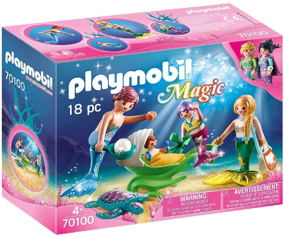 Playmobil 70100 Mermaid Family with Shell Stroller - Playmobil