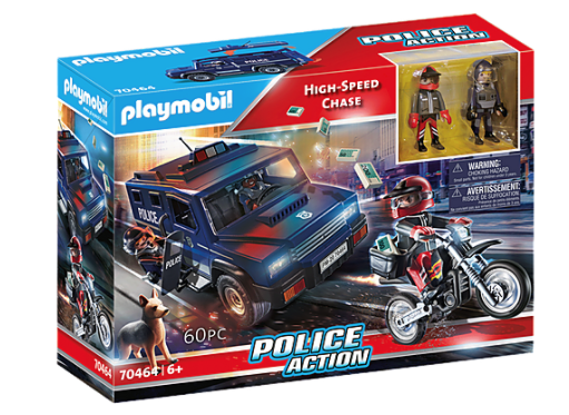 PLAYMOBIL Police 70464 High-Speed Chase Verfolgungsjagd Polizeiauto Motorrad NEU 