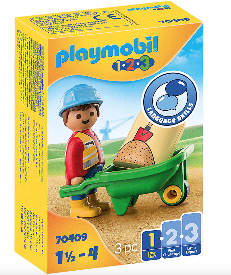 Ontleden Tolk Huiswerk Playmobil 70409 Construction Worker with Wheelbarrow - Playmobil