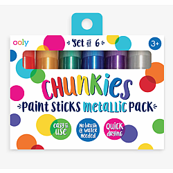 Chunkies Metallic Paint Sticks, Pack of 6
