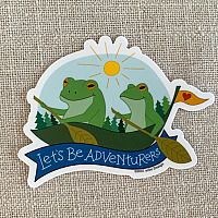 Let's Be Adventurers Vinyl Sticker