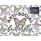 Antisocial Butterfly Vinyl Sticker