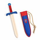 Blue Sword with Pouch and Rope Belt - Made in Spain