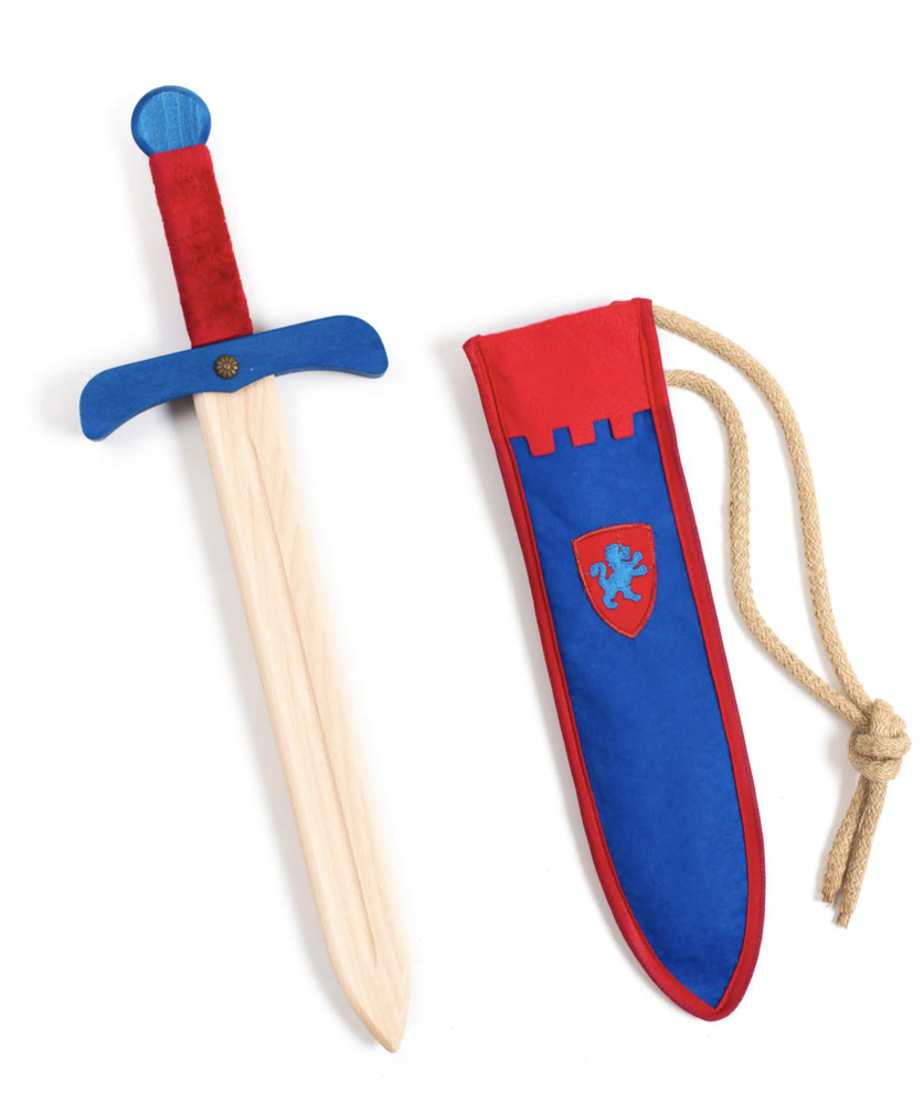 Blue Sword with Pouch and Rope Belt - Made in Spain - Kalid