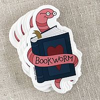 Bookworm Vinyl Sticker