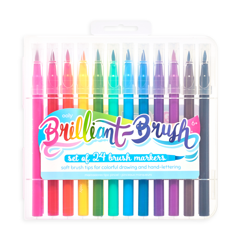 Brilliant Brush Markers Set of 24 - OOLY