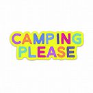 Camping Please Vinyl Sticker