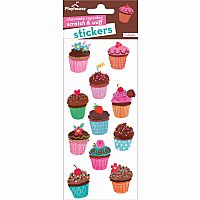 Chocolate Cupcake Scratch and Sniff Stickers