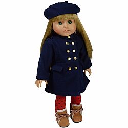 18" Doll Coat and Beret for American Girl Dolls