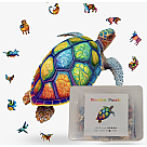 Colorful Sea Turtle Wooden Jigsaw Puzzle - Small