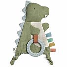 Bitzy Crinkle Dino Sensory Toy with Teether