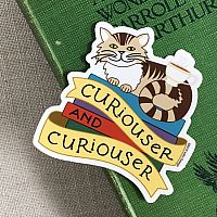 Curiouser and Curiouser Vinyl Sticker
