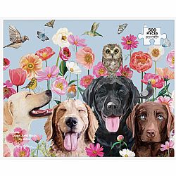 500 Piece Puzzle, Dogs and Birds