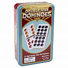 Double Nine Color Dot Dominoes in Tin