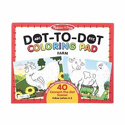 ABC Dot to Dot Coloring Pad - Farm