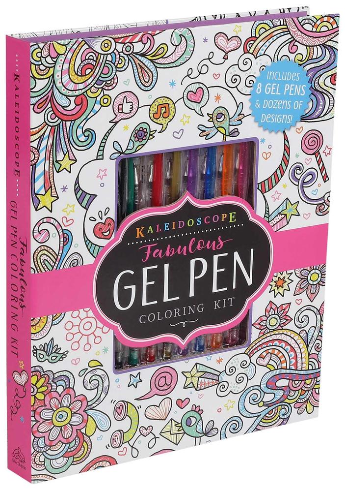 Kaleidoscope: Fabulous Gel Pen Coloring Kit - Silver Dolphin