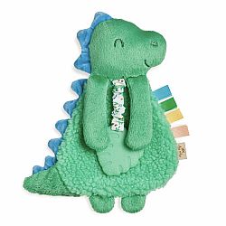 Itzy Lovey Green Dino with Silicone Teether