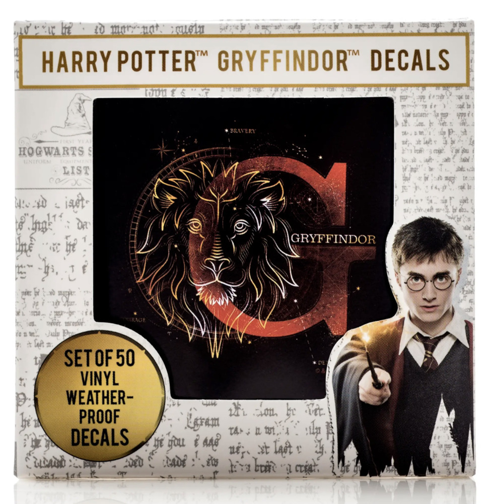 Set of 50 Harry Potter Vinyl Stickers - Gryffindor - Conquest Journals