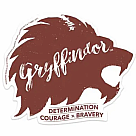 Gryffindor Vinyl Sticker - Determination Courage Bravery
