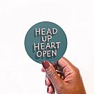 Head Up Heart Open Vinyl Sticker - Inklings Paperie
