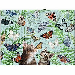 500 Piece Puzzle, Butterfly and Kitten Friends