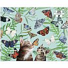 500 Piece Puzzle, Butterfly and Kitten Friends