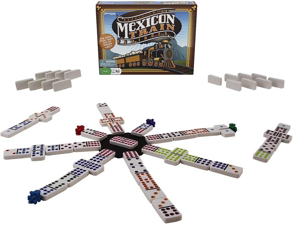 NEW Dominoes Mexican Train Dominoes Game By Pressman Toy 