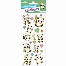 Pandas Faux Enamel Stickers