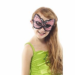 Pink Monarch Butterfly Mask