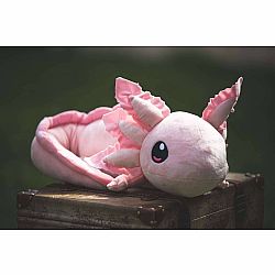 Pink Axolotl Weighted Plush