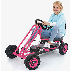 Hauck Lightning Pink Pedal Go-Kart - Pickup Only