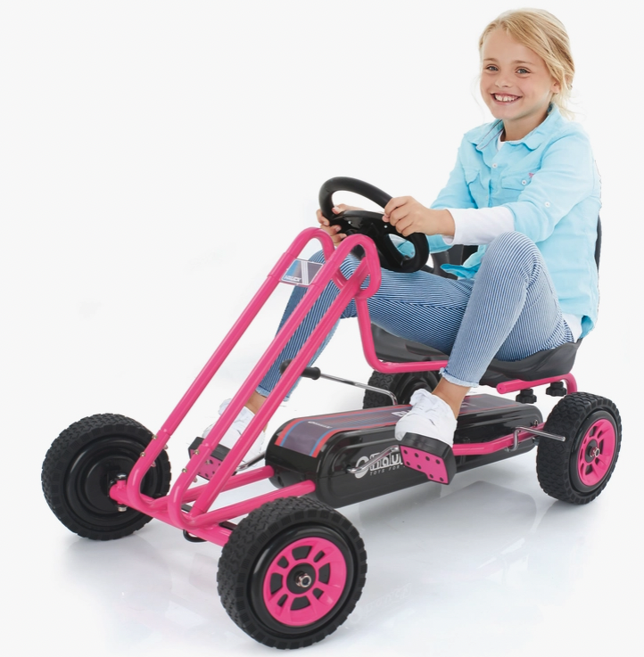 Hauck Lightning Pink Pedal Go-Kart - Pickup Only - Hauck