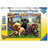 100 Piece Puzzle, Puppy Picnic