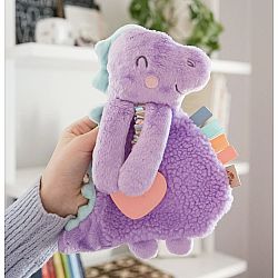 Itzy Lovey Purple Dino with Silicone Teether
