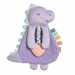 Itzy Lovey Purple Dino with Silicone Teether