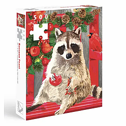 500 Piece Puzzle, Red-Handed Raccoon