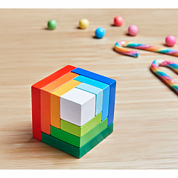 3D Rainbow Cube Arranging Game