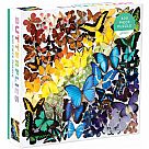 500 Piece Puzzle, Rainbow Butterflies