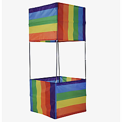 Rainbow Stripe Box Kite - Pickup Only