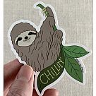 Chillin' Sloth Vinyl Sticker