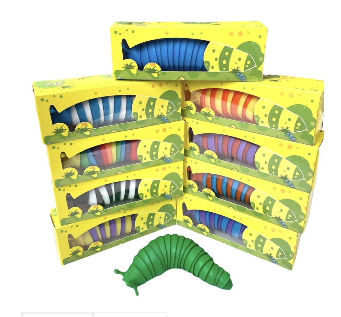 Fidget Toy, Slugs, Assorted Colours