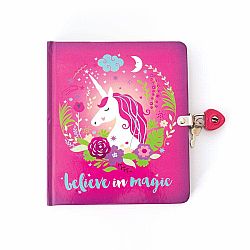 Unicorn Foil Locking Diary