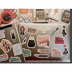 Set of 50 Harry Potter Vinyl Stickers - Wands at the Ready