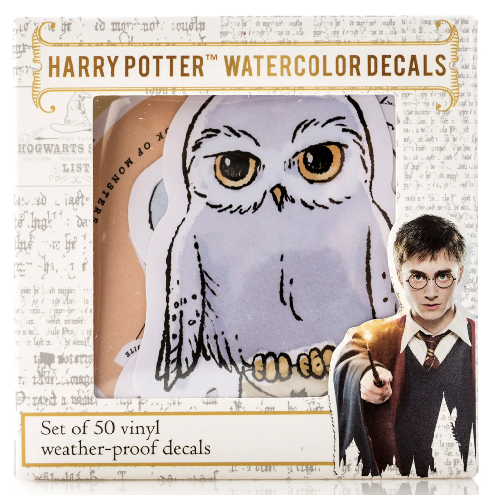 Set of 50 Harry Potter Vinyl Stickers - Watercolor - Conquest Journals