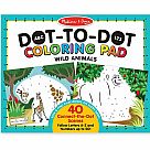Dot to Dot Coloring Pad Wild Animals ABC 123
